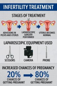 مراحل درمان و تجهیزات لاپاراسکوپی برای درمان آندومتریوز