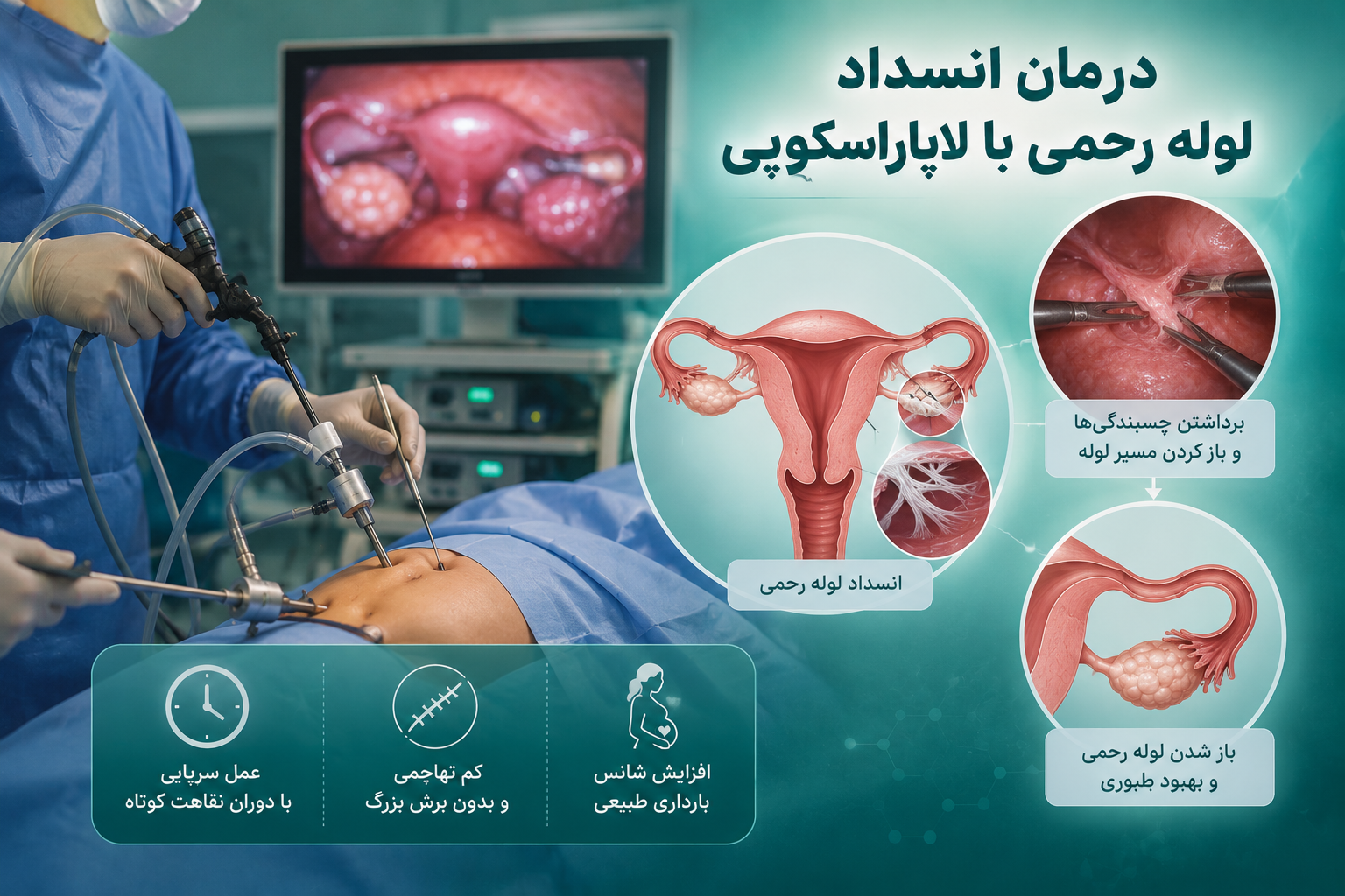 انسداد لوله رحمی؛ علائم، تشخیص و درمان قطعی