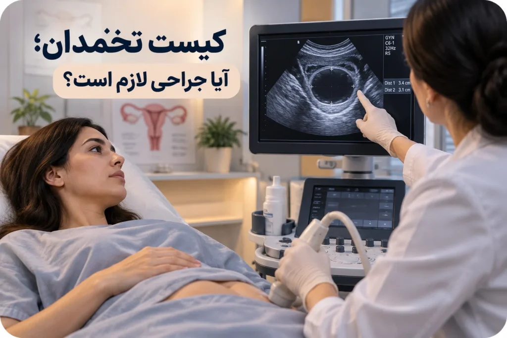کیست تخمدان چه زمانی نیاز به جراحی دارد؟